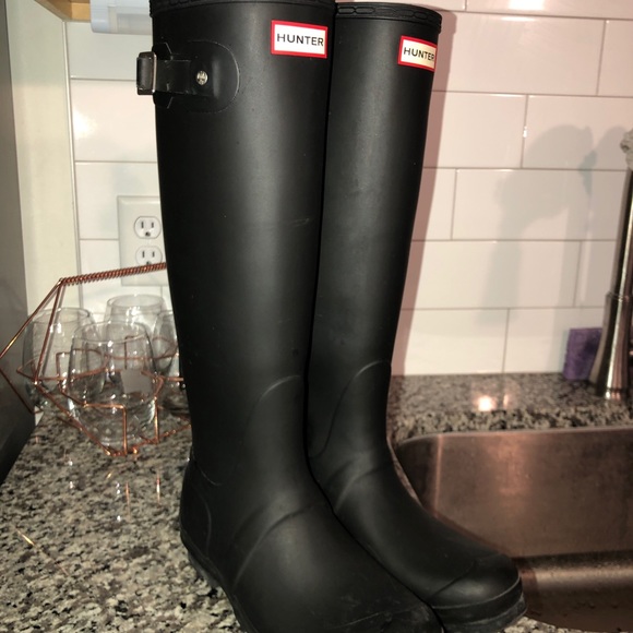 Hunter Shoes - Black Hunter Boots - Matte